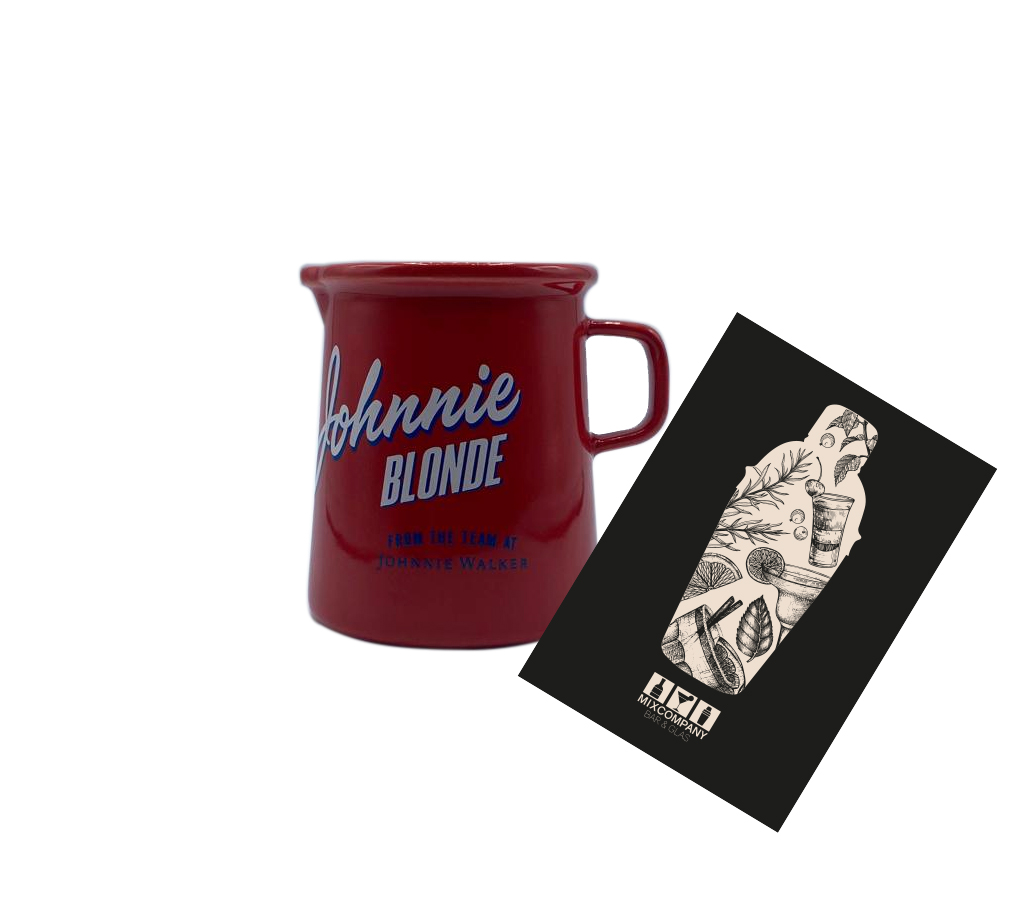 2er Blonde Johnnie Walker Becher geeicht 300 ml Tasse mit Henkel Glas Bar 