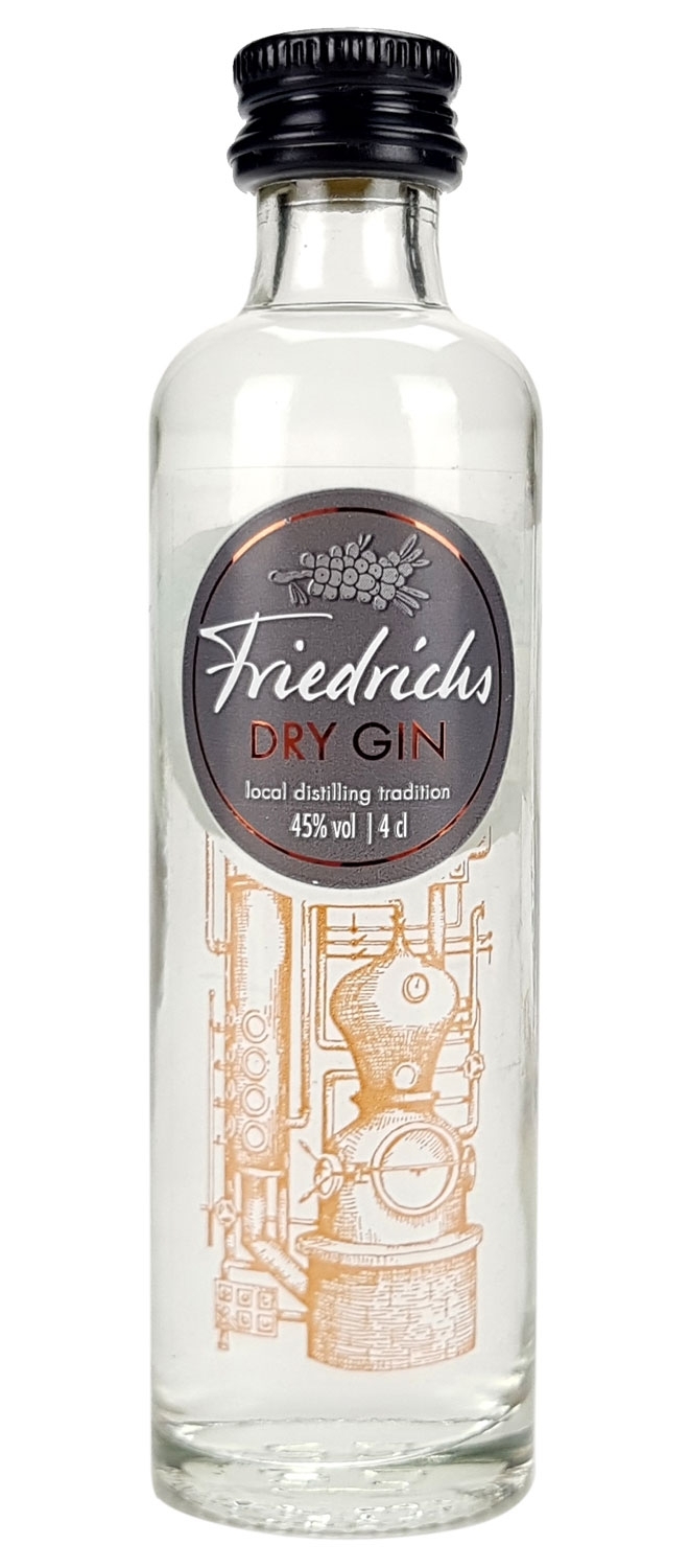 Friedrichs Dry Gin Mini 4cl (45% Vol) -[Enthält Sulfite]