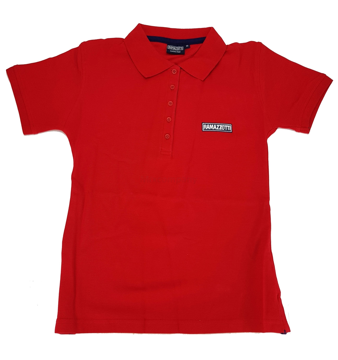 Ramazzotti Poloshirt Polo Shirt mit Knöpfen T-Shirt 100% Baumwolle - Rot Größe M
