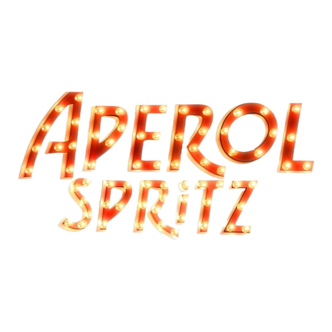 Aperol Spritz LED-Wandschild – 85-x-50-cm | Leuchtschrift für drinnen & draußen