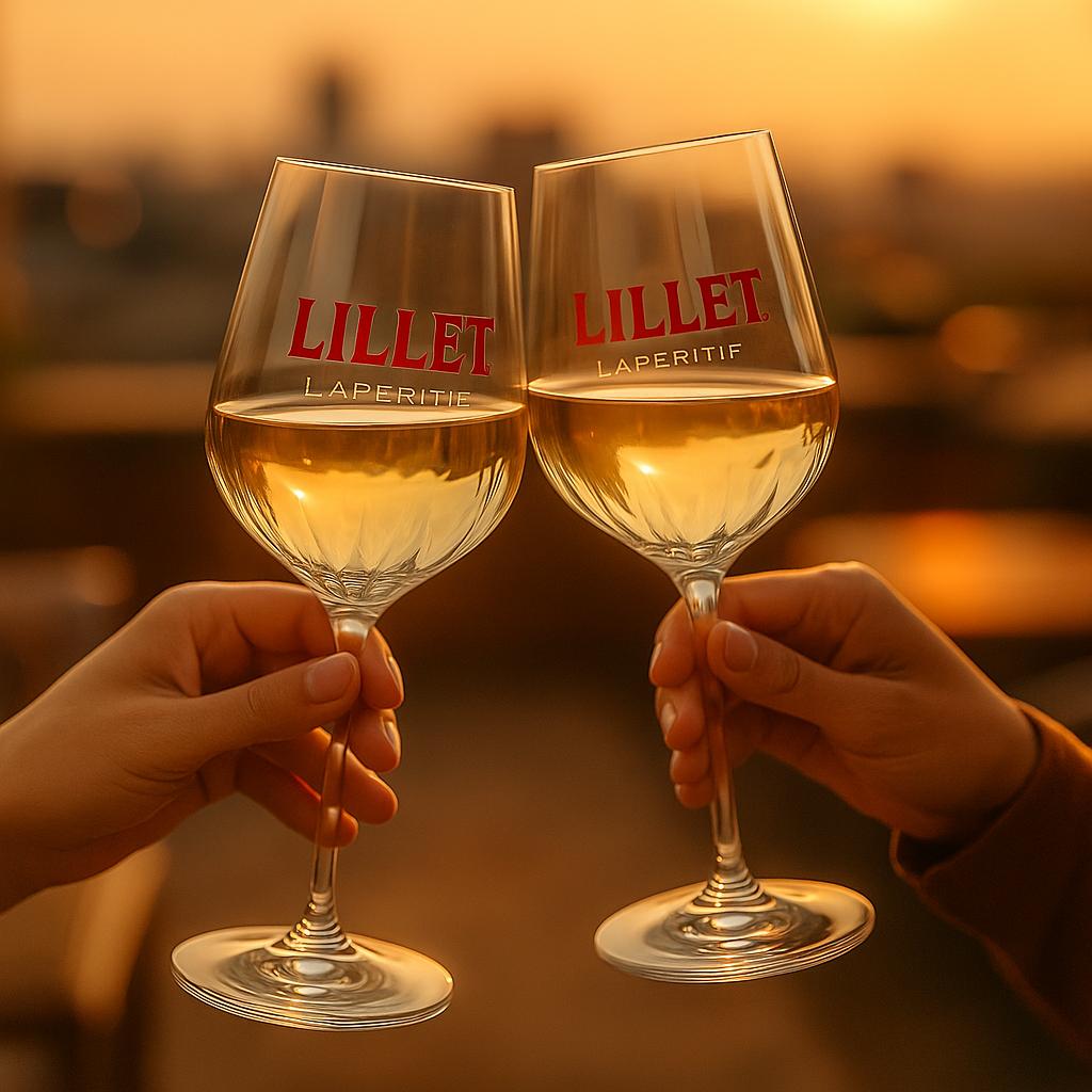 Lillet Weingläser 6er Set – Original Lillet L’Apéritif Gläser, 15 cl geeicht – Perfekt für Lillet Wild Berry & Spritz