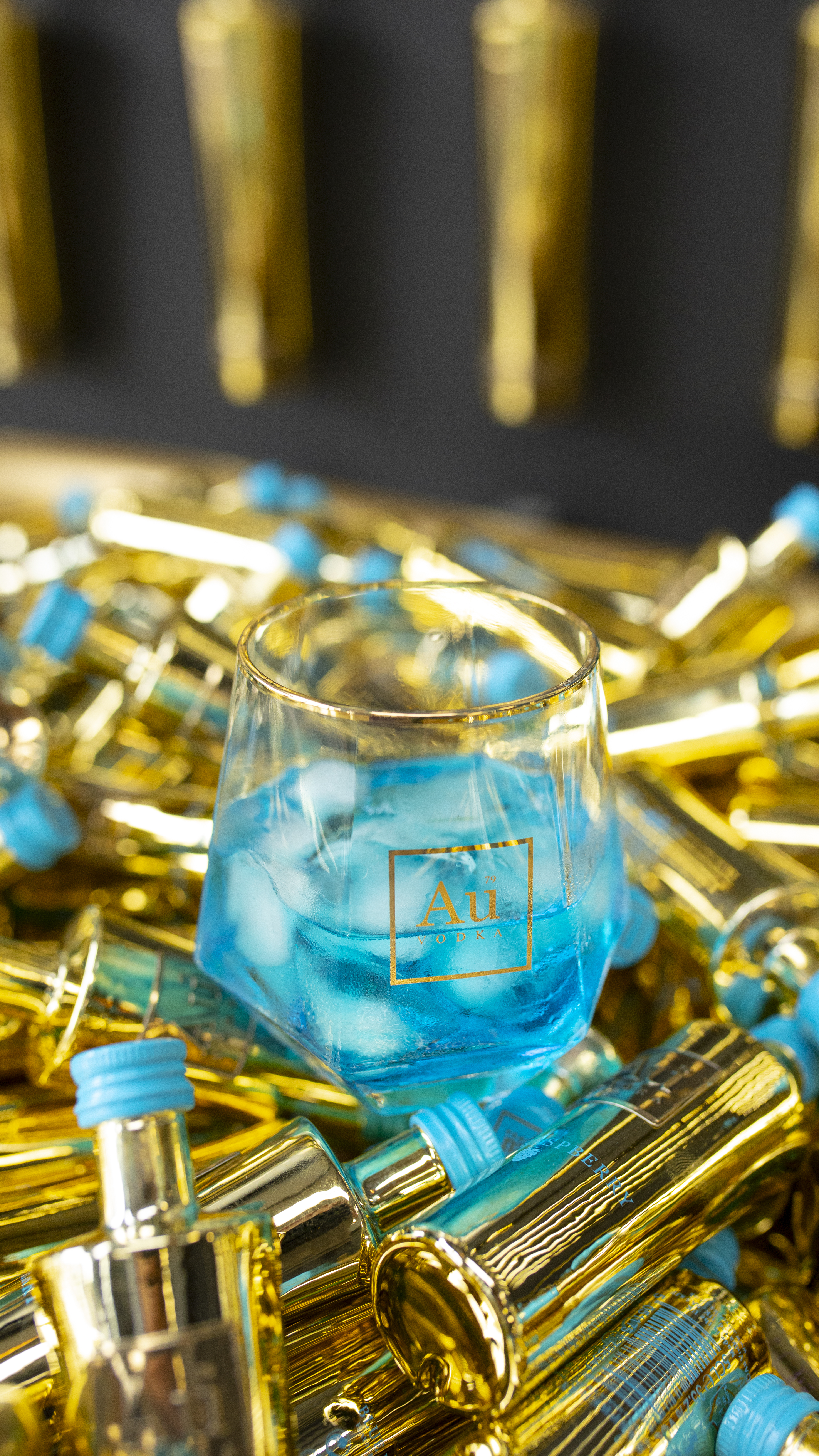 Au Vodka Diamond Cut Acrylglas 6er Set Tumbler Glas aus Hartplastik