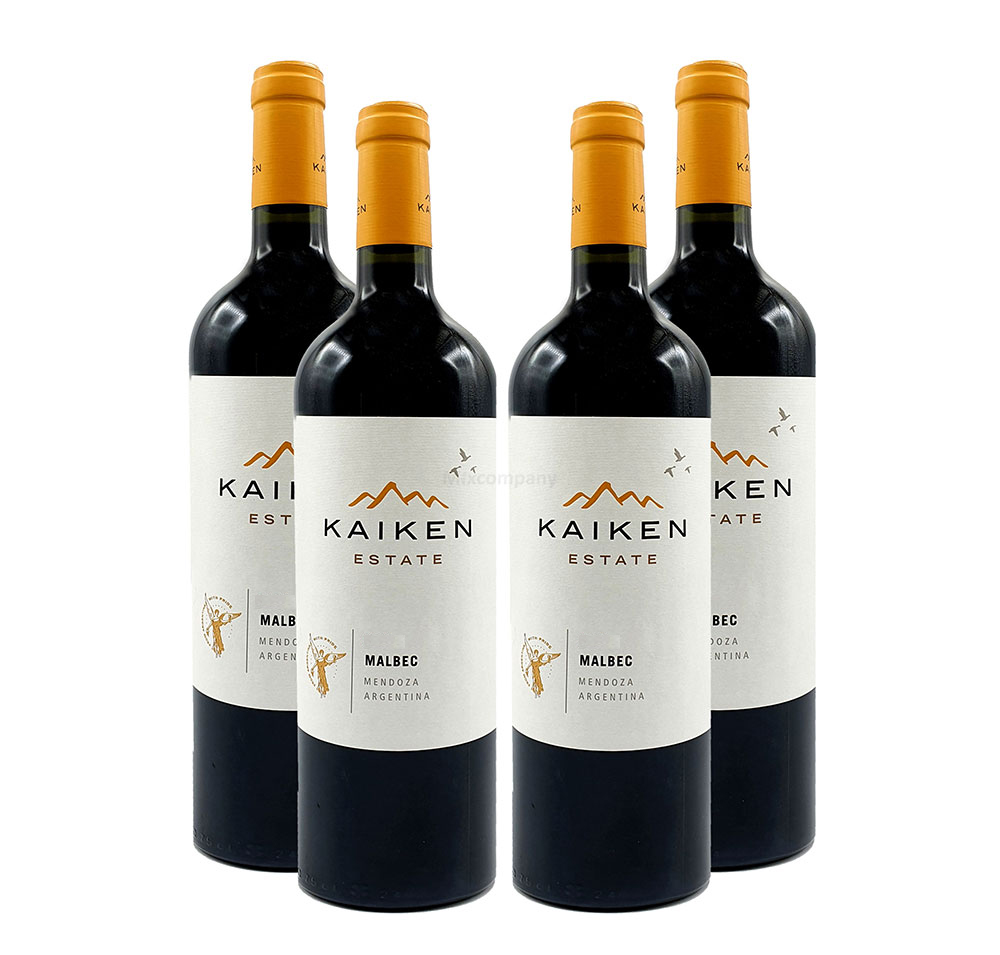 Kaiken Estate 4er Set Malbec Mendoza Argentina 4x 0,75L (14% Vol)- [Enthält Sulfite]