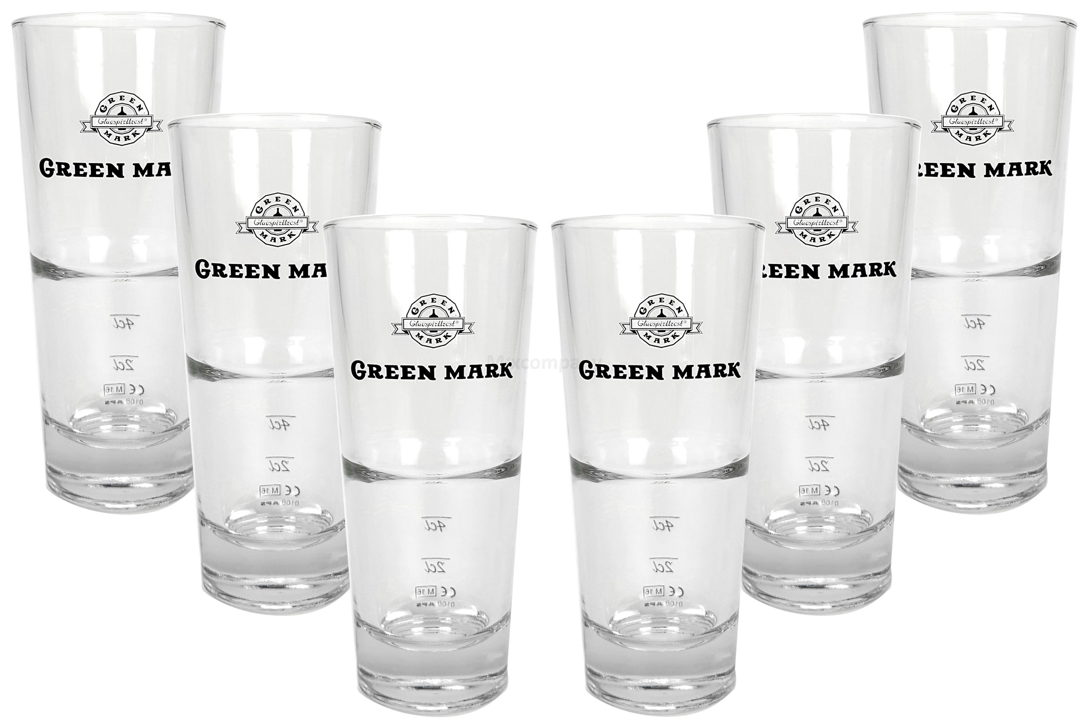 Green Mark Longdrink Glas Gläser 2/4cl - 6er Set