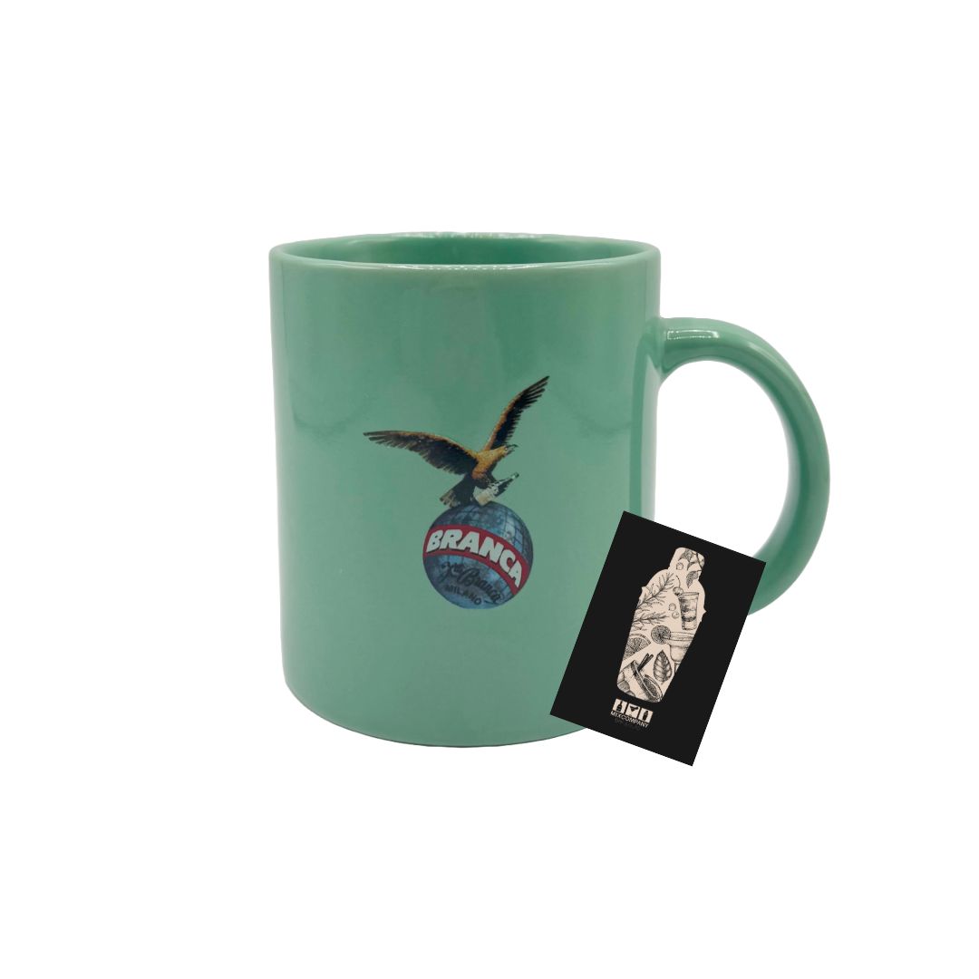 Fernet Branca Tasse – Stilvolle Keramiktasse in Grün mit klassischem Logo 