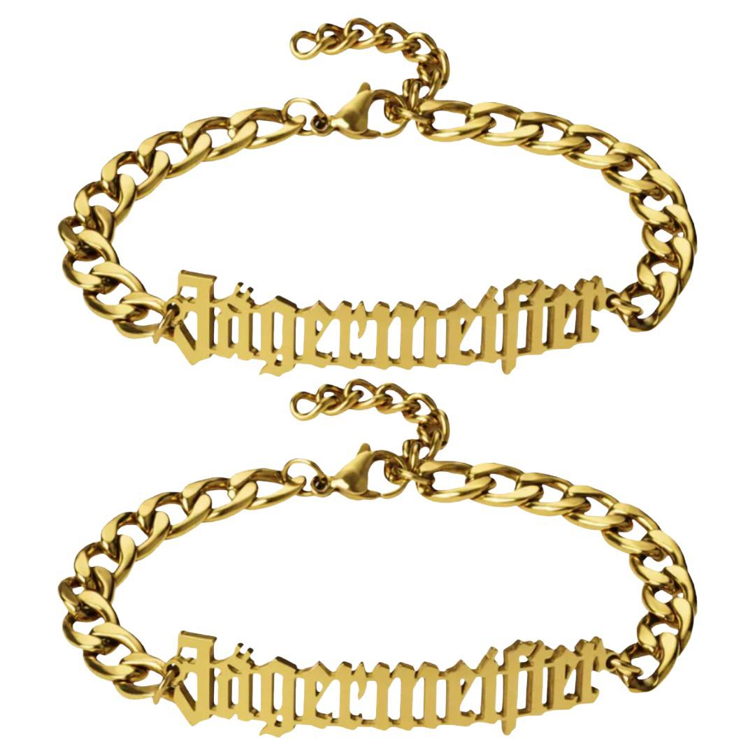Jägermeister Goldarmband – 2er Set | Doppelter Style, doppeltes Statement