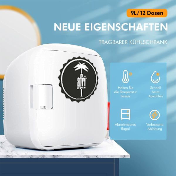 Mini-Kühlschrank Afri Cola 2in1 Kühl- und Heizfunktion für Getränke Afri Cola - tragbar in weiß