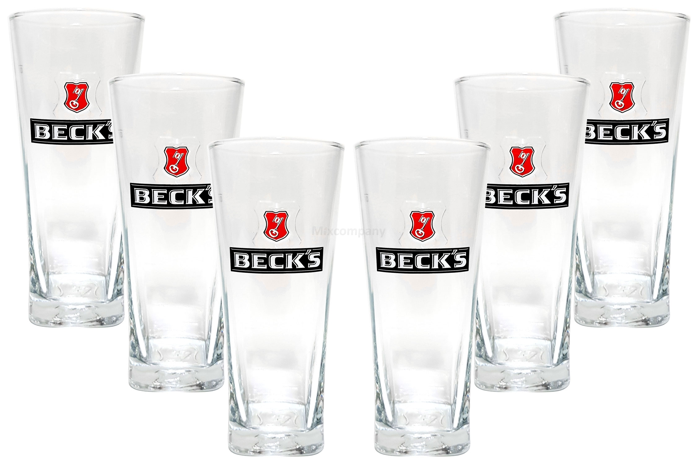 Becks Bierglas Glas Gläserset - 6x Biergläser 0,3L