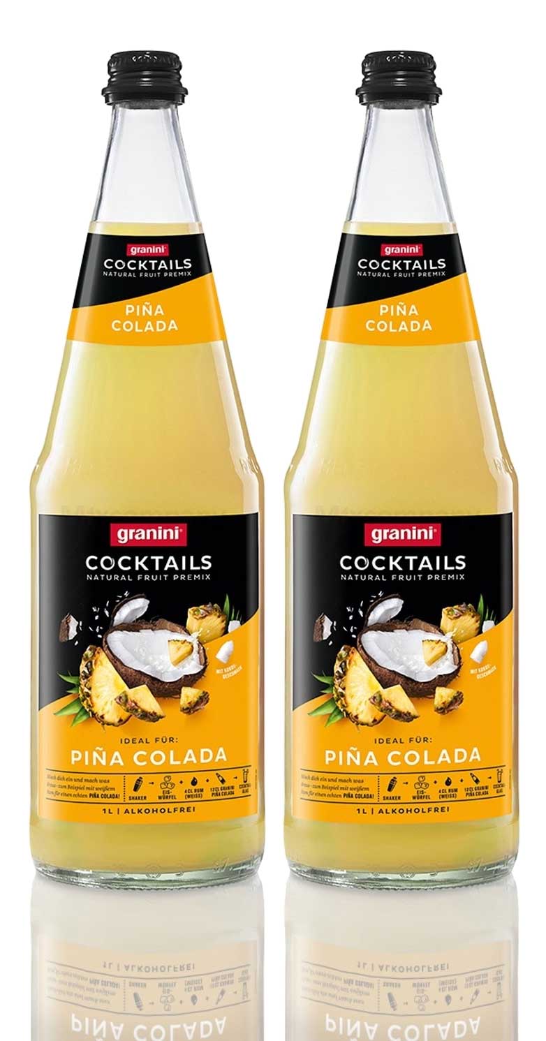 Granini Pina Colada Cocktail 2x 1l - 2er Set Alkoholfreier Saft inkl. Pfand MEHRWEG