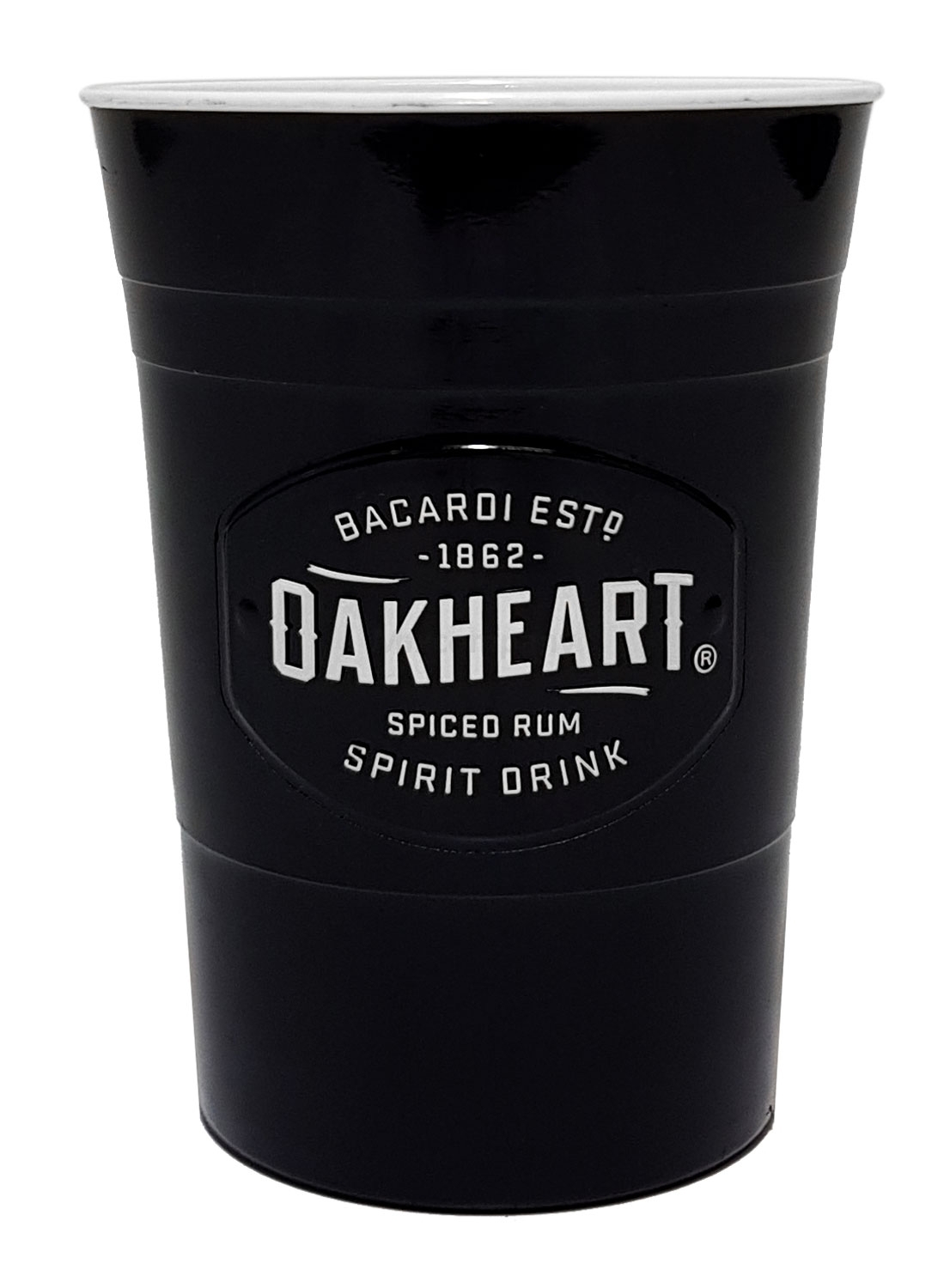 Bacardi Oakheart Becher Plastik Kunststoff Partybecher B Ware Artikel kann kleinere Mängel aufweisen 