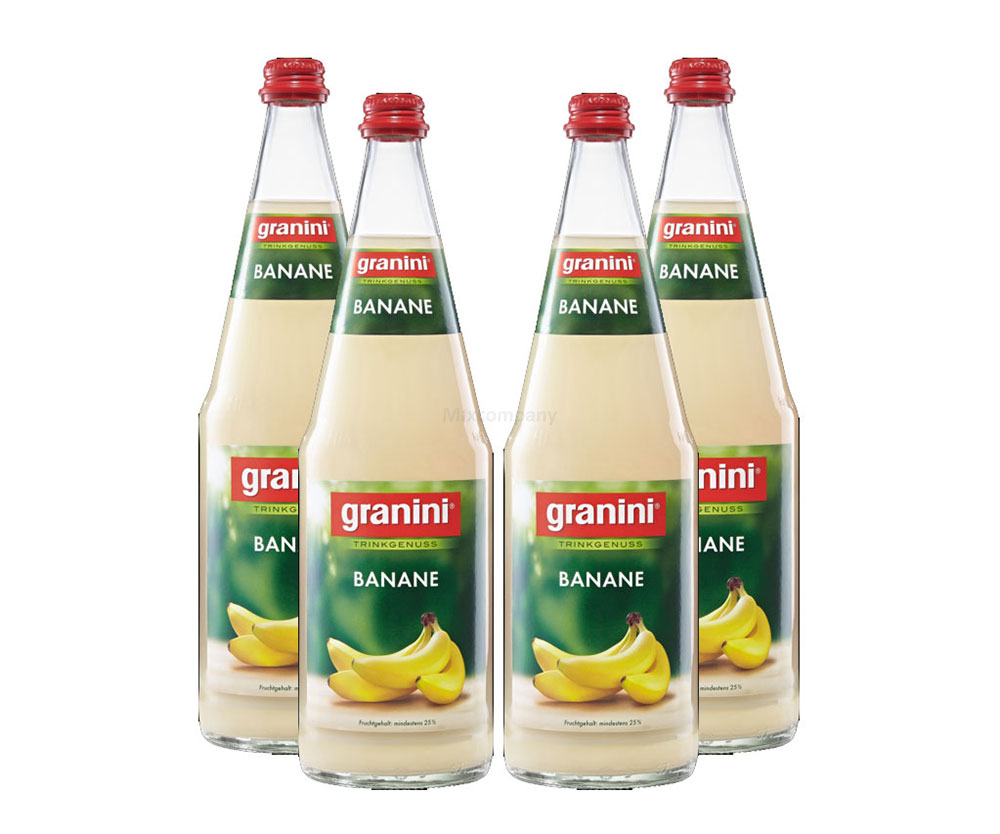 Granini Banane / Saft - 4er Set Granini Trinkgenuss - 4x Banane 1L Saft inkl. Pfand MEHRWEG