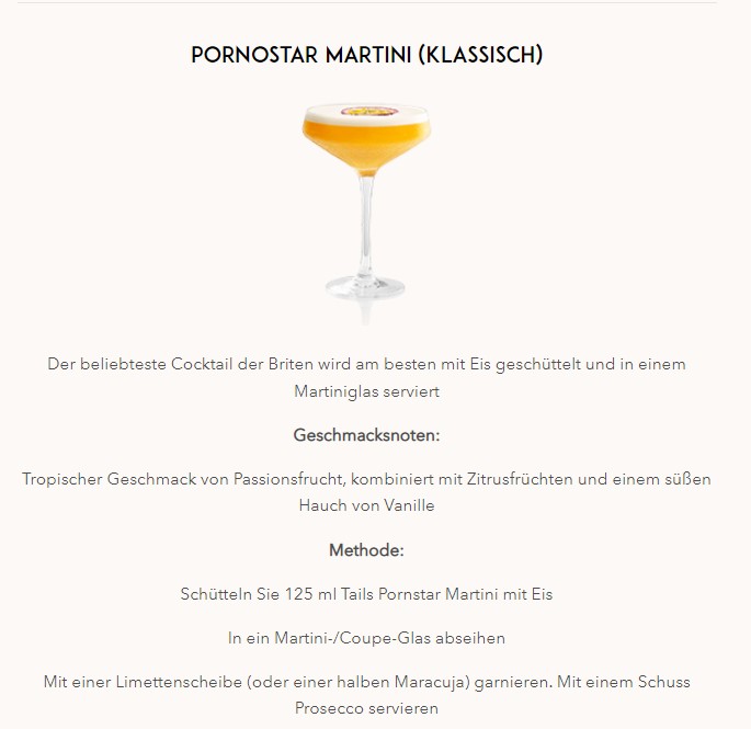 Tails Cocktails 4er tasting Set  Pornstar Martini + Espresso Martini + Berry Mojito + Classic Mojito je 1L (14,90% Vol) - [Enthält Sulfite]