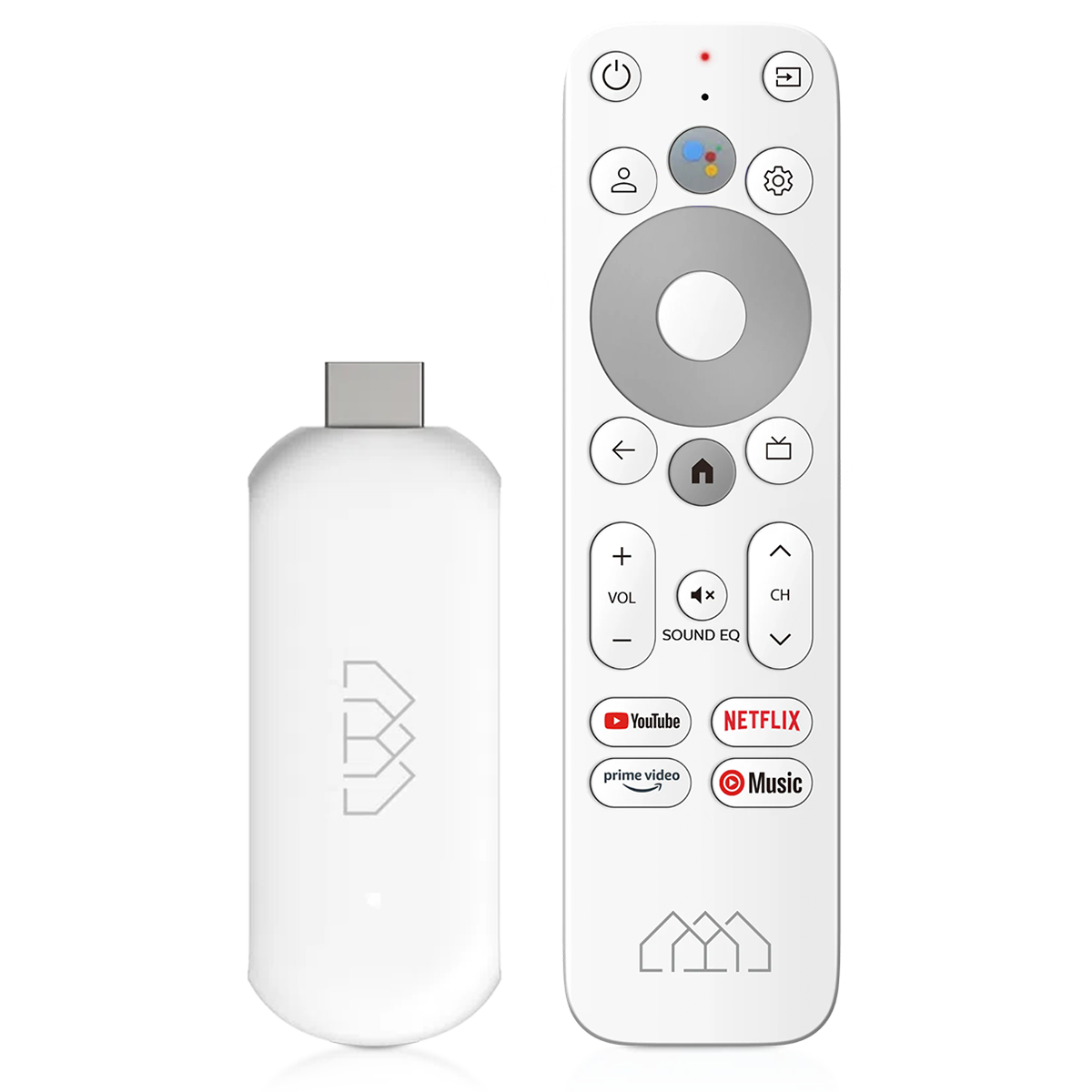 Homatics Stick 4K Google TV Mediaplayer Stick Weiß