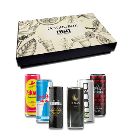 Shisha Lounge Tasting Box 6x Softdrink - 28 Black Acai Three Sixty Energy Red Bull Sugarfree Moloko White Colombia Classic Paloma je 250ml inkl Pfand EINWEG das Probierset mit DEN Shisha Drinks 