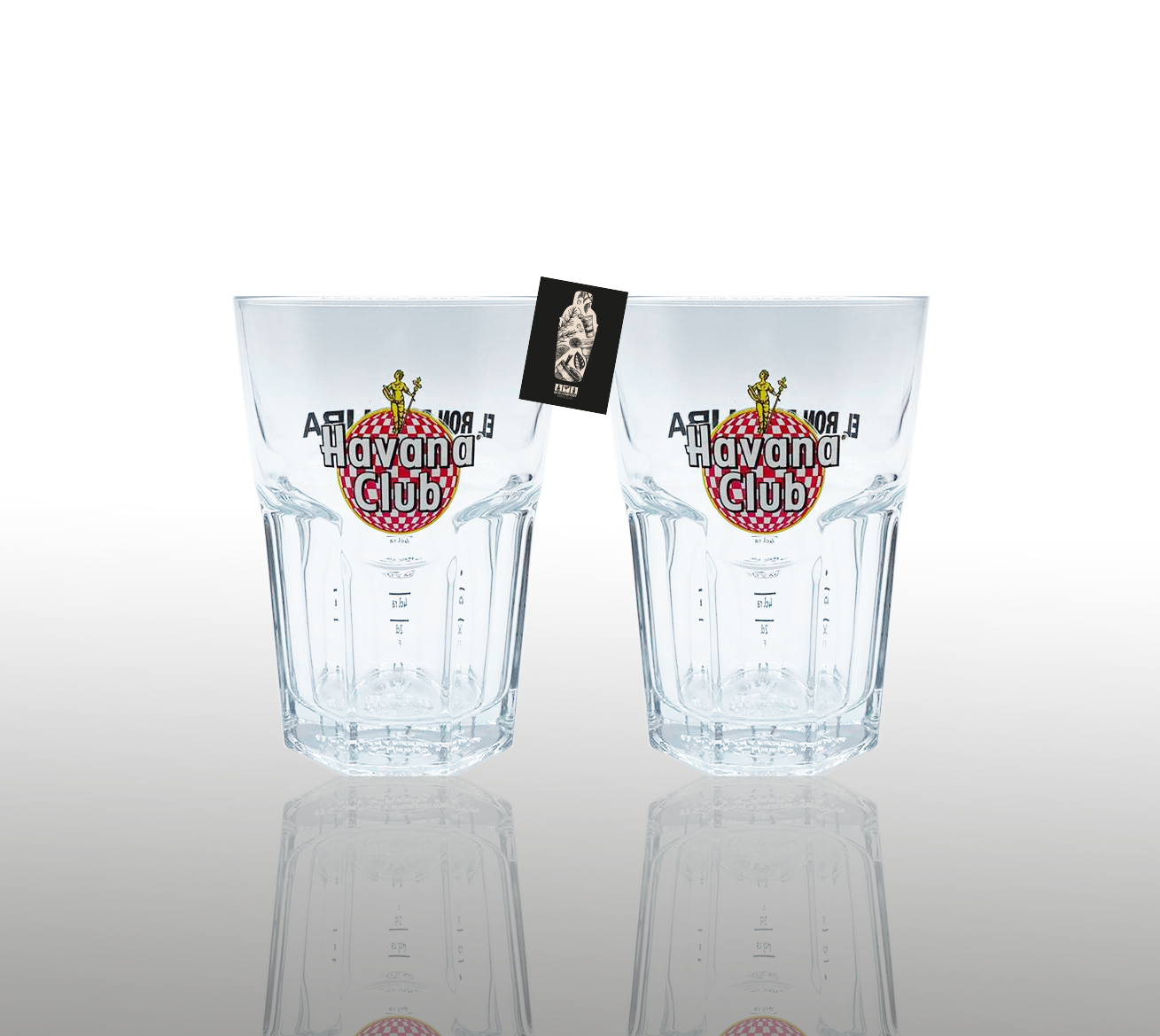 Havana Club 2er-Set Gläser geeicht (2cl & 4cl) "EL RON DE CUBA" 2x Special Edition Longdrink Glas Cocktail Gläser