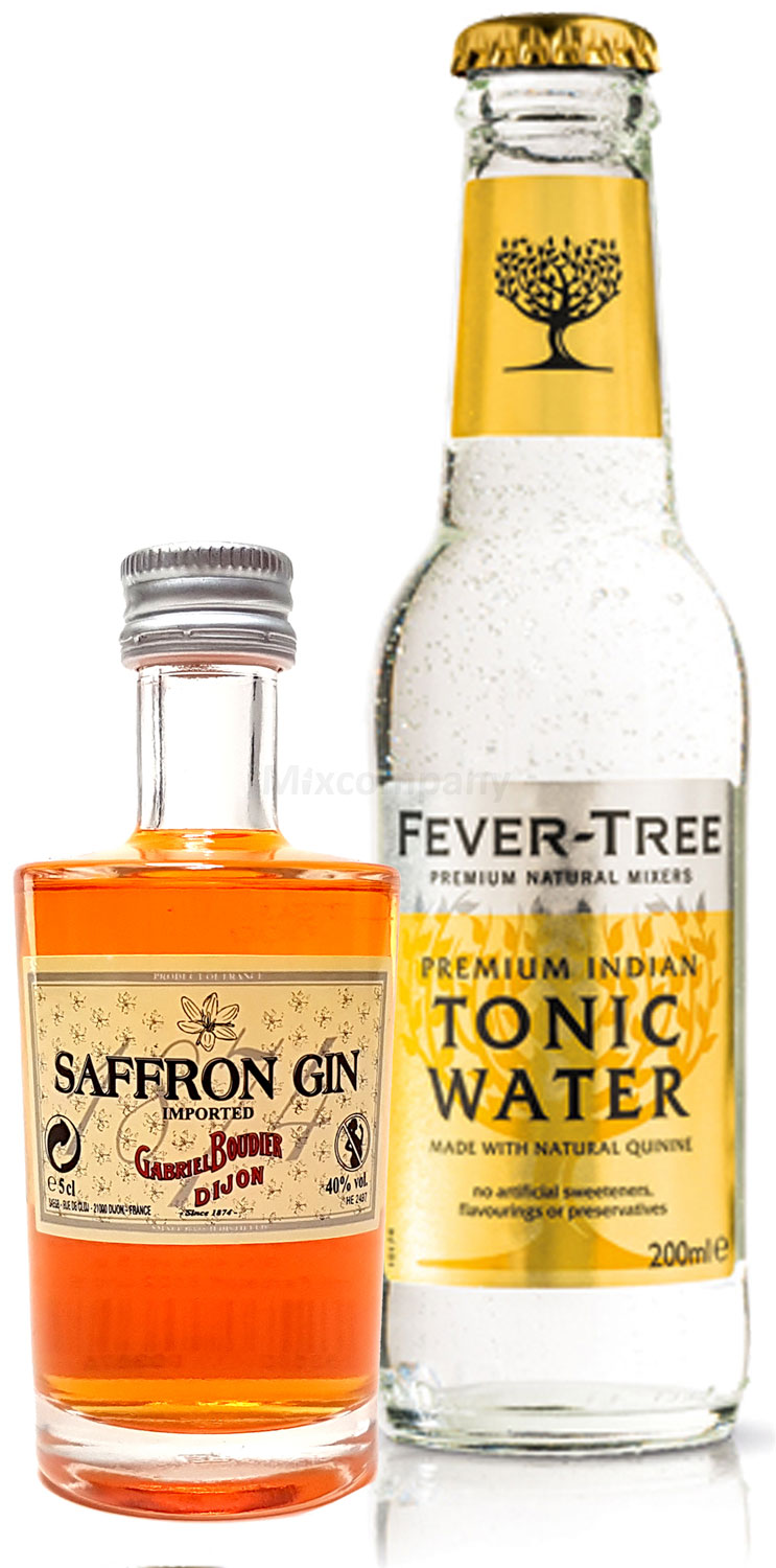 Gin Tonic Probierset - Saffron Gin 50ml (40% Vol) + Fever-Tree Tonic Water 200ml inkl. Pfand MEHRWEG