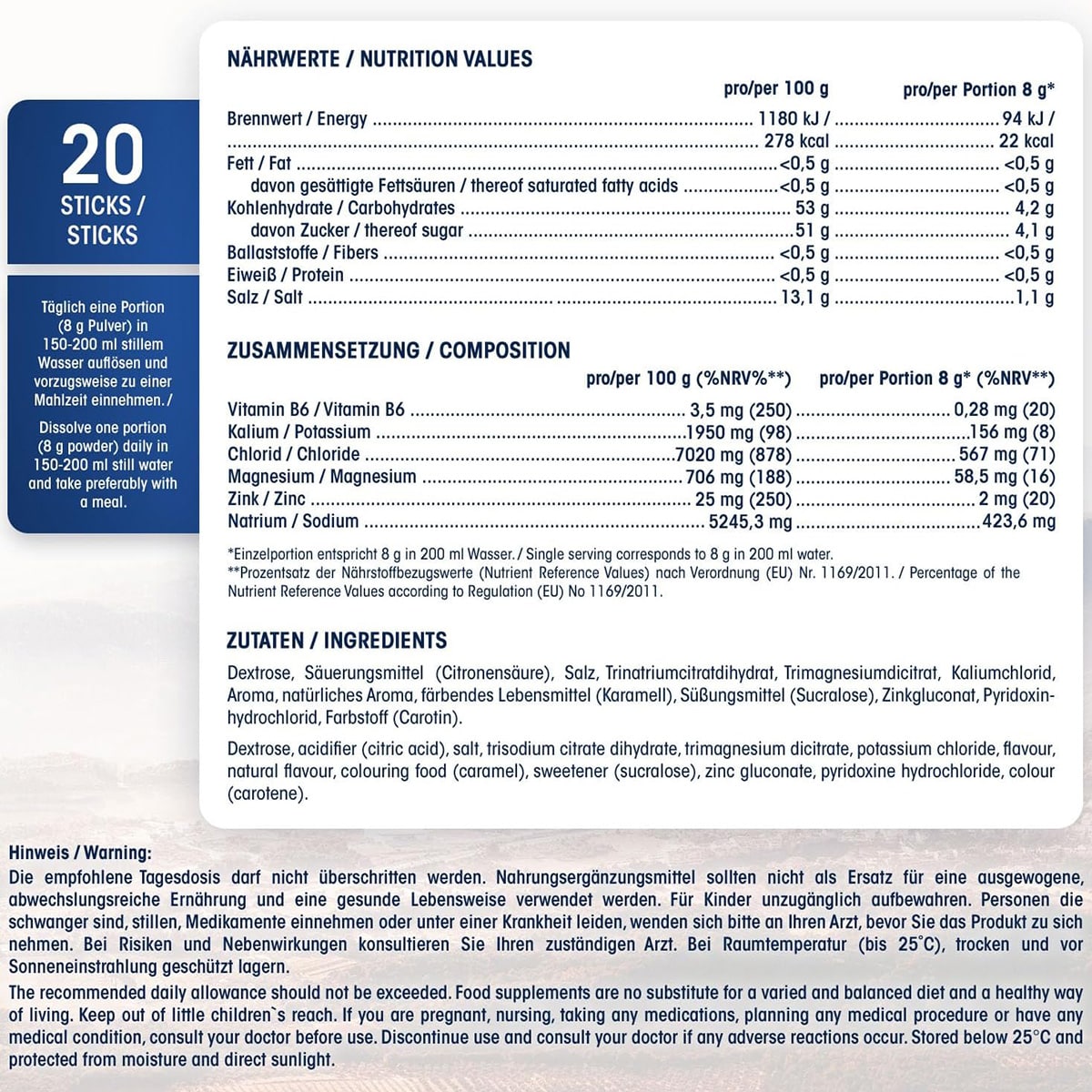 PharmaVital Elektrolyte Complex 20er Packung