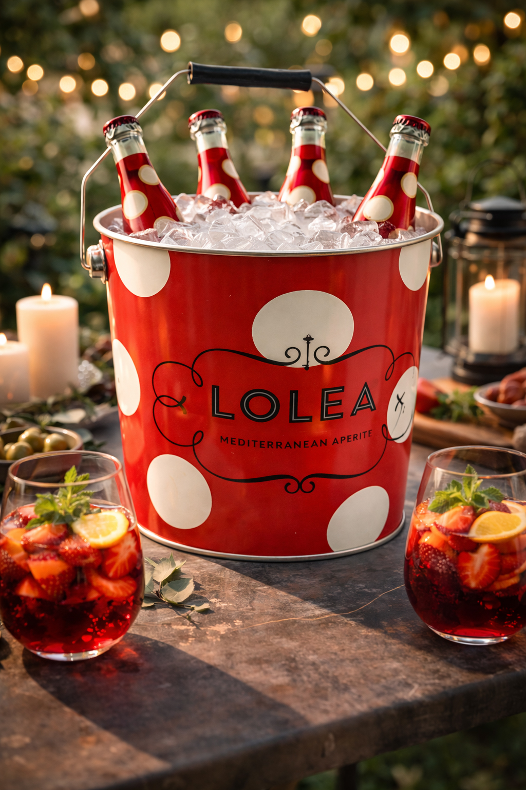 Lolea Sangria No.1 Flaschenkühler – Original Getränkekühler in Rot mit Henkel