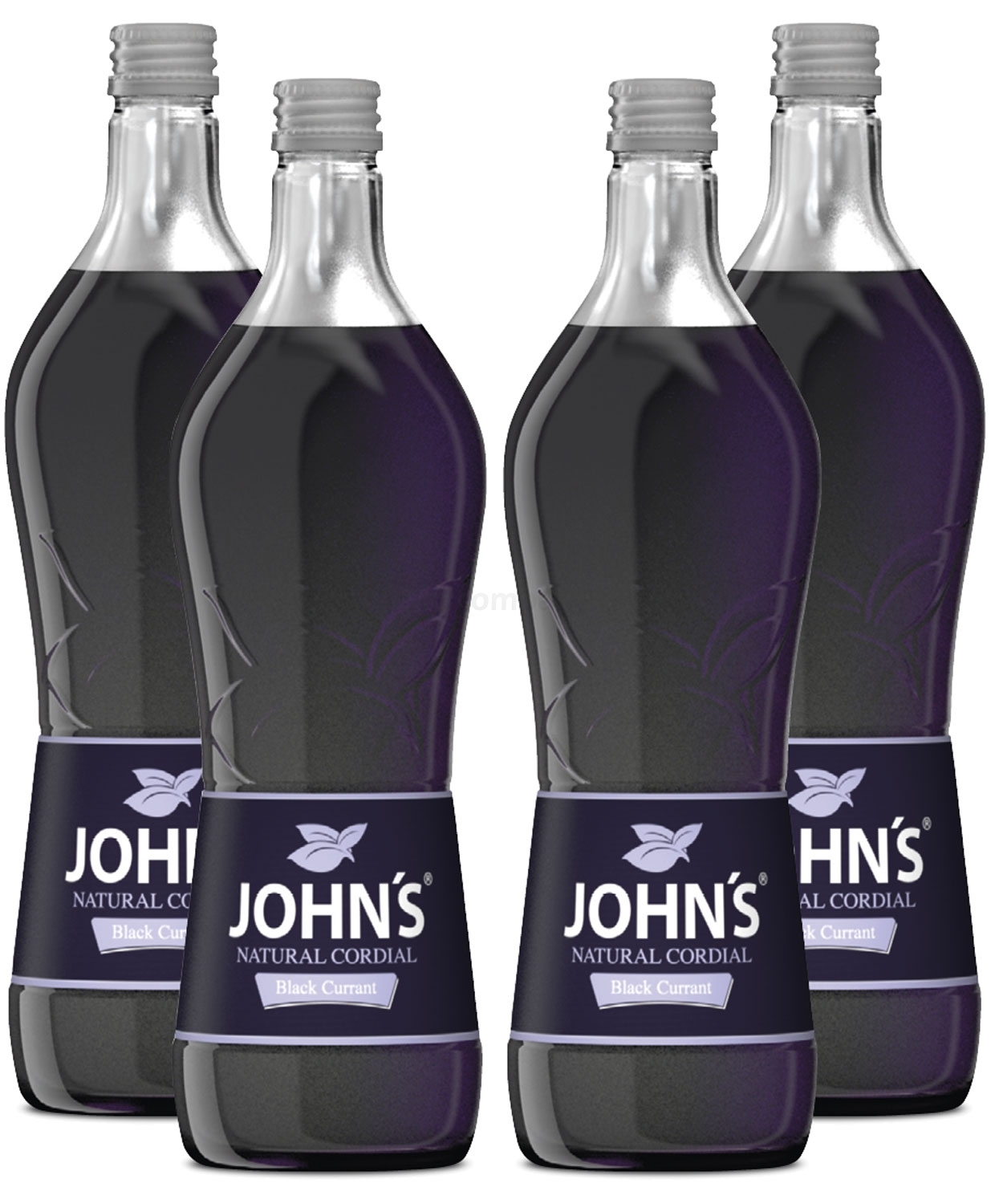 Johns Black Currant / Schwarze Johannisbeere Sirup für Cocktails 4x 0,7l = 2,8 Liter