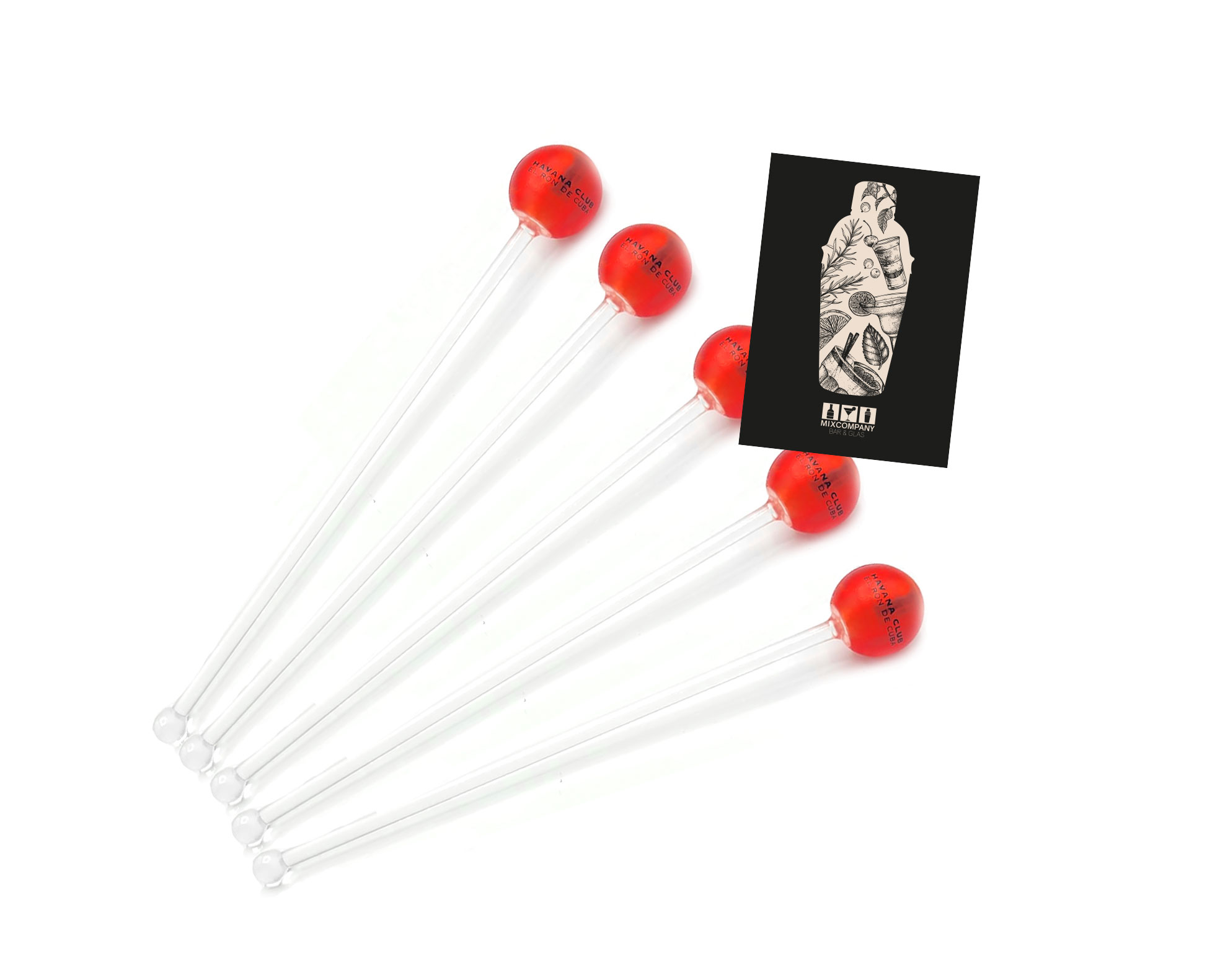 Havana Club Stirrer 10er Set Rührstäbchen aus Kunststoff glas rum