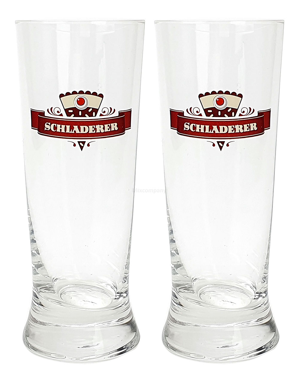 Schladerer Kirschwasser, Szene Becher, Longdrinkglas - 2er Set Glas / Gläser - 2x Schladerer Glas