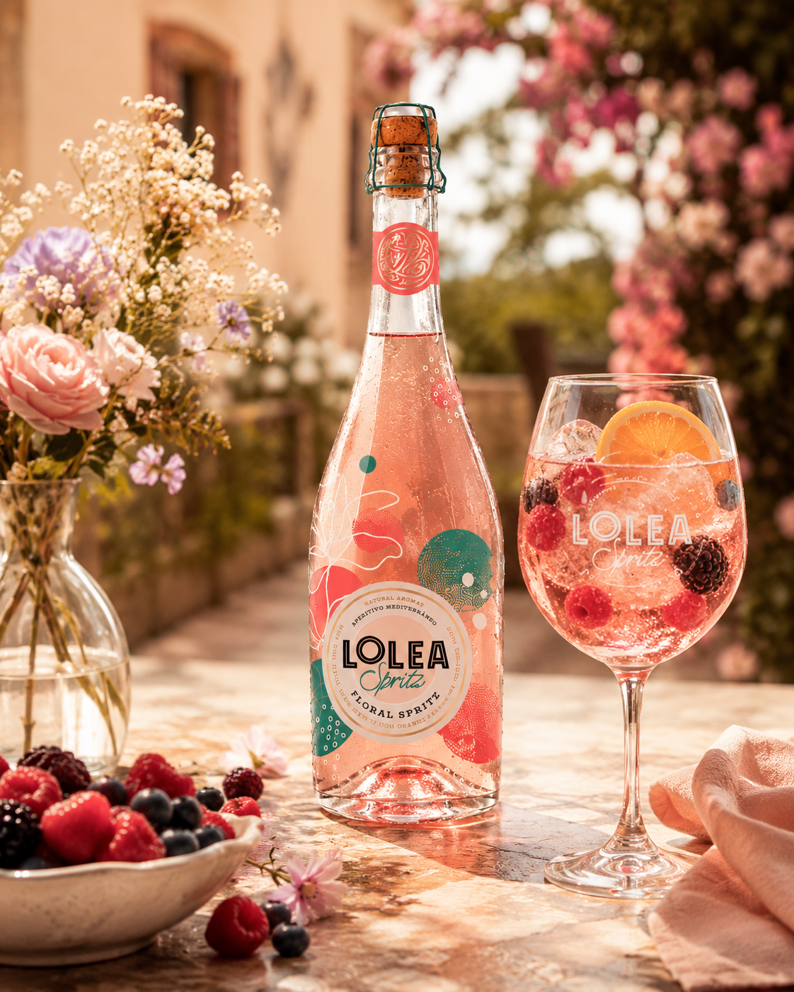 Lolea Floral Spritz 0,75 L (8% Vol) – Floraler Aperitif mit Blütennoten – Spritz Ready to Drink [Enthält Sulfite]
