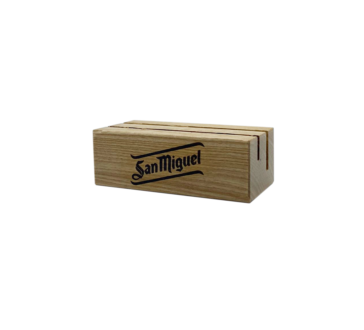 San Miguel 5er-Set 5x Tischaufsteller Kartenhalter Gastro aus Holz Maße: ca. 10cm lang, 5cm breit, 3,5cm hoch 