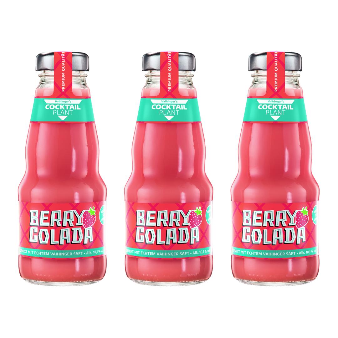 Cocktail Plant 3er Set Berry Colada (10,1% Vol) neue Sorte 3x0,2l - inkl. Pfand MEHRWEG- [Enthält Sulfite]