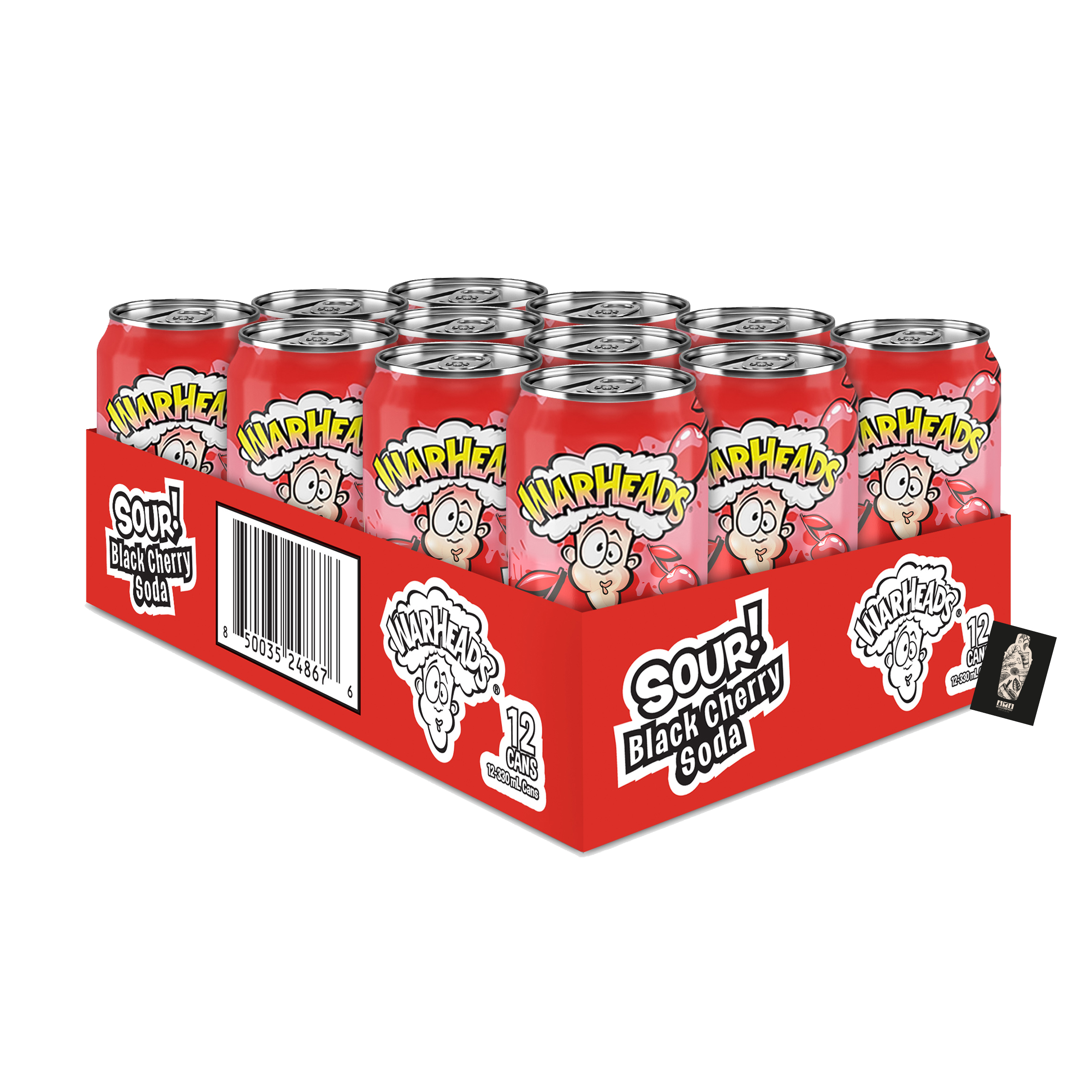 Warheads Sour Black Cherry Soda 12er Set 12 x 330ml inkl. Pfand EINWEG