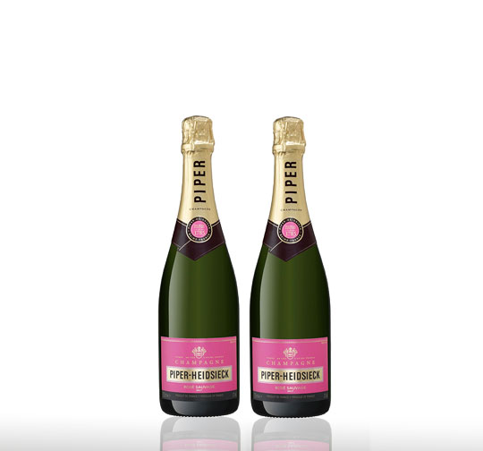 Piper Heidsieck 2er set Rose Sauvage Brut 2x 0,75l (12% Vol) Champagner- [Enthält Sulfite]