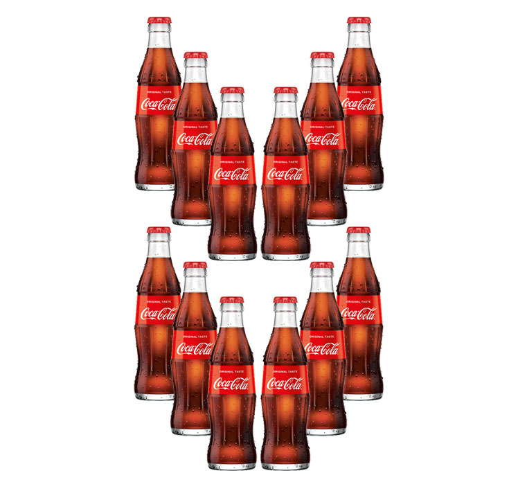 Coca Cola 12er Set Cola 12x 0,33L inkl. Pfand MEHRWEG