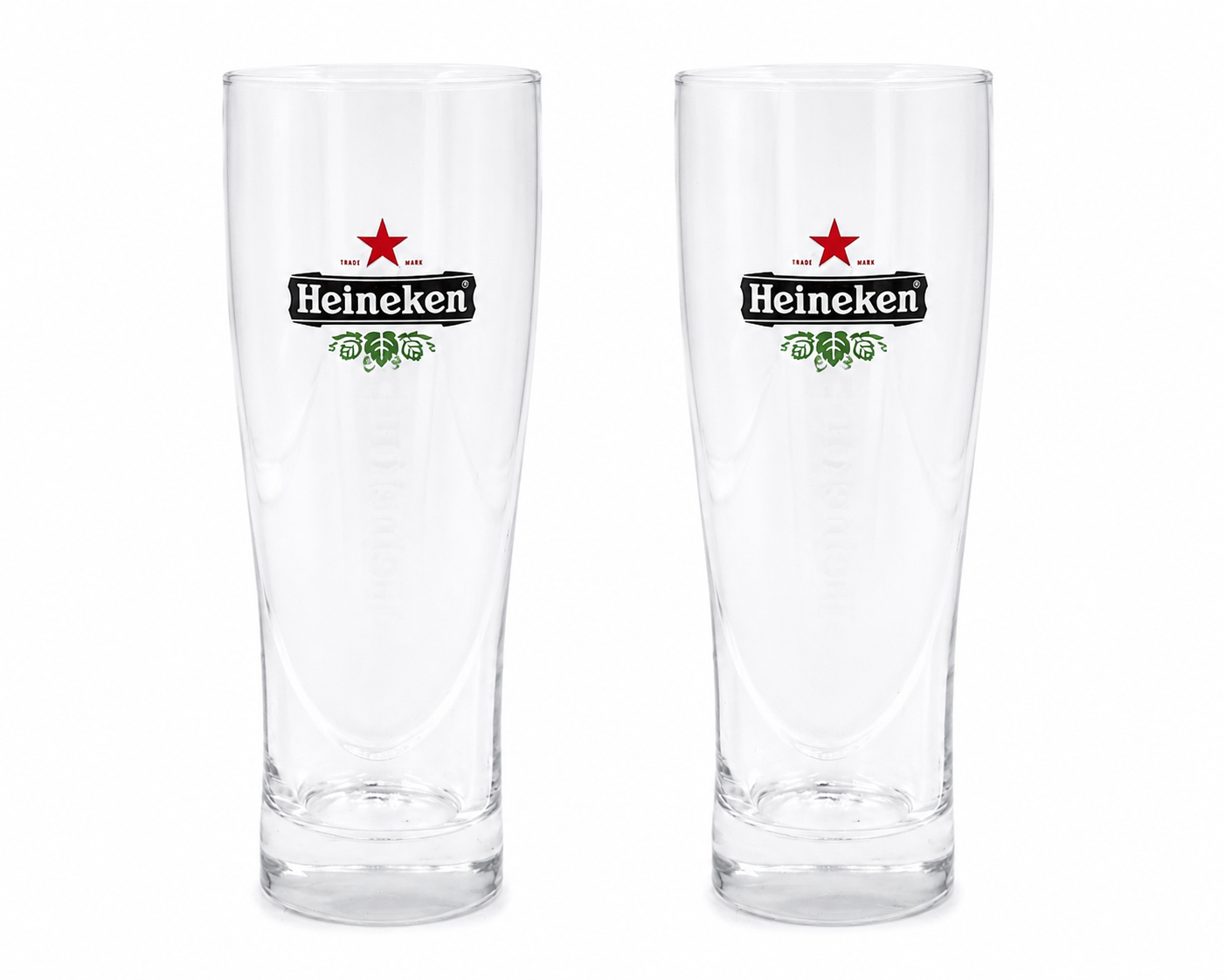 Heineken Biergläser 0,25L 2er Set Original Biergläser mit Eichung