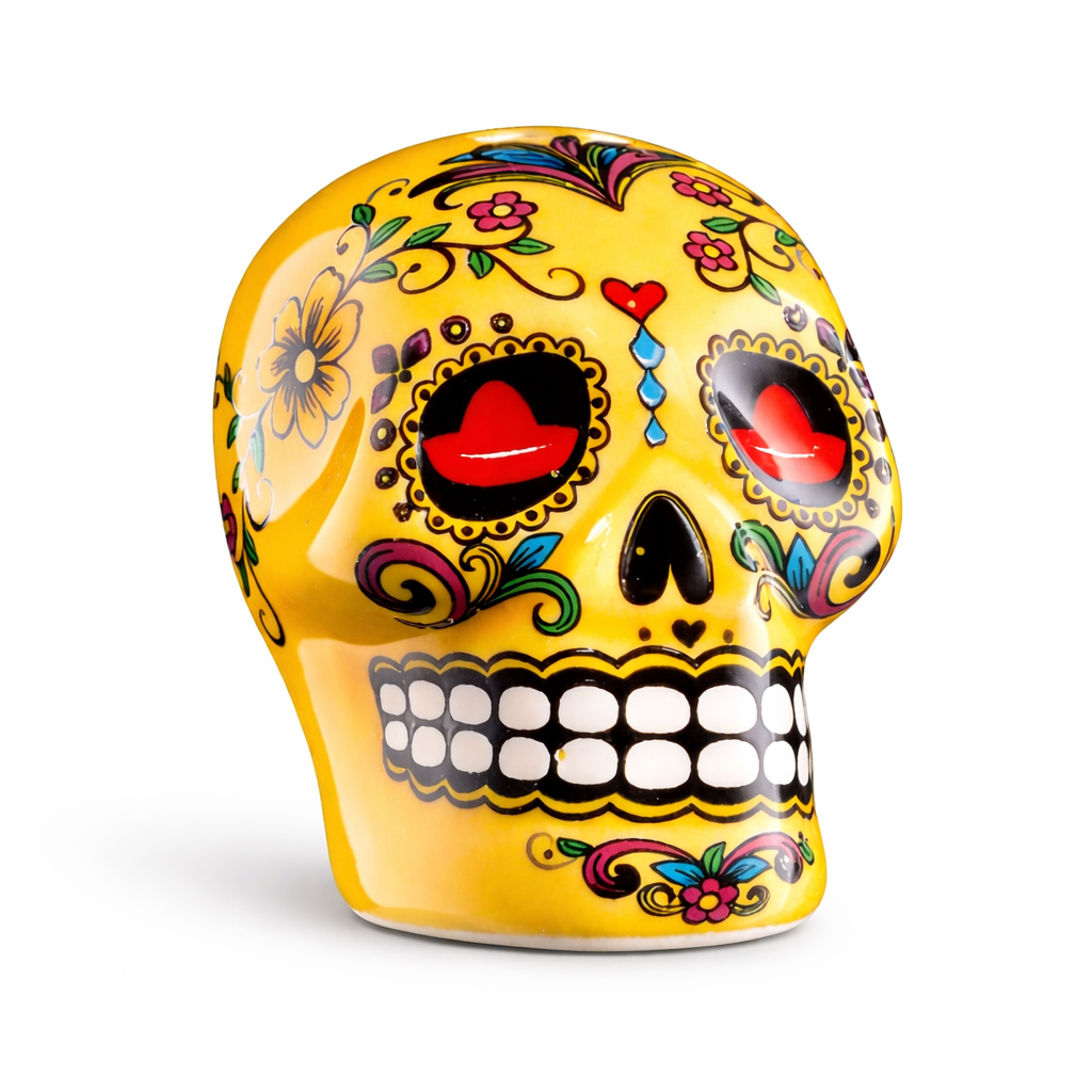 Sierra Tequila 3er-Set Salz- & Zimtstreuer – 3× Skull Gelb mit Sierra Logo