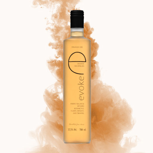 Evoke 6er Set Orange Gin 6x 0,7L (37,5% Vol) Der 5 fach destillierte Gin mit Orangen Flavour- [Enthält Sulfite]