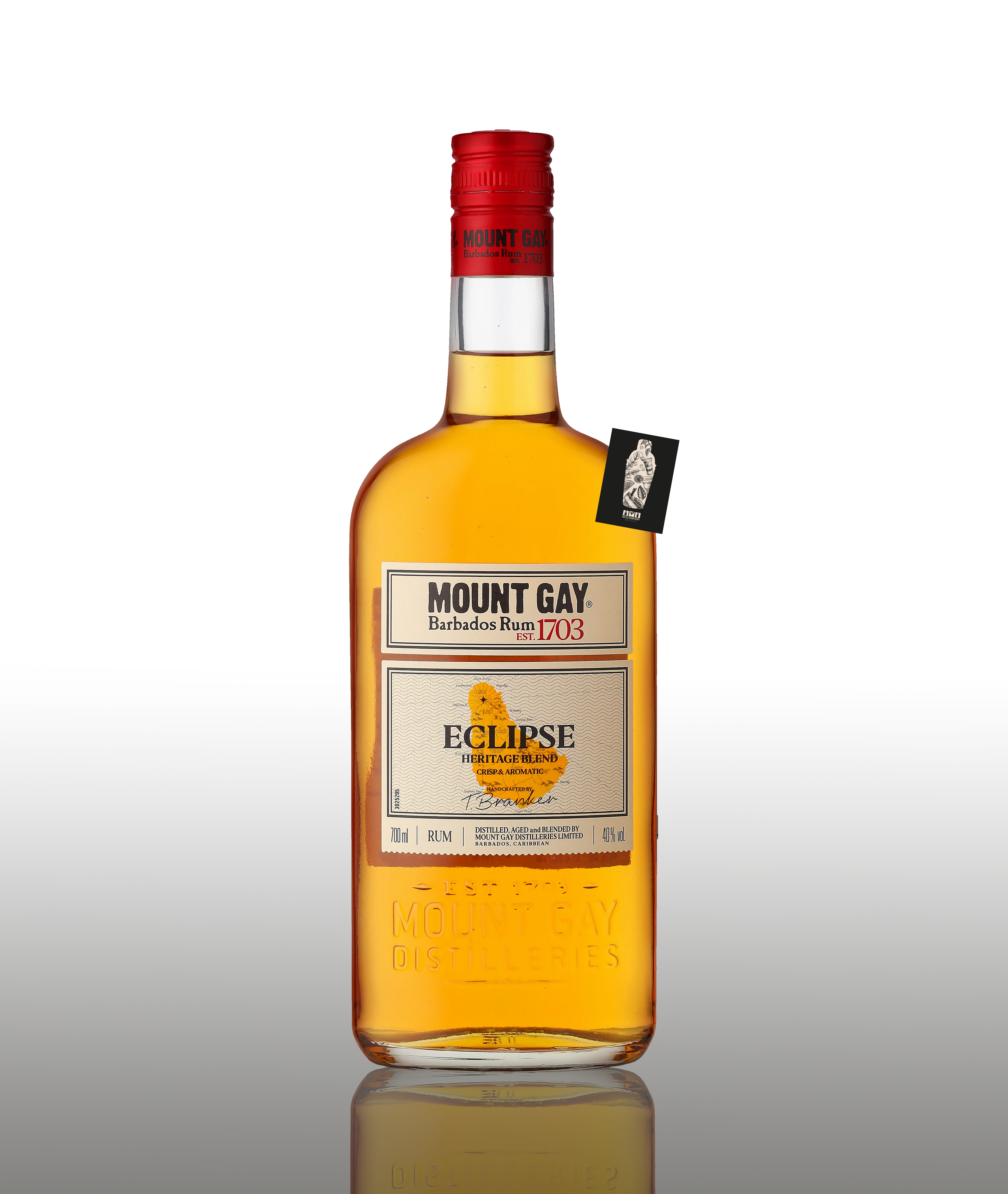 Mount Gay Eclipse Est. 1703 Barbados Rum 0,7l (40% vol.)inkl. Mixcompany Postkarte- [Enthält Sulfite]