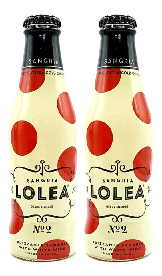 Lolea Sangria N°2 MINI WEIß 2x 0,2L (7% Vol) Weißwein 2er Set Sangria Chardonnay, Macabeo Trauben- [Enthält Sulfite]