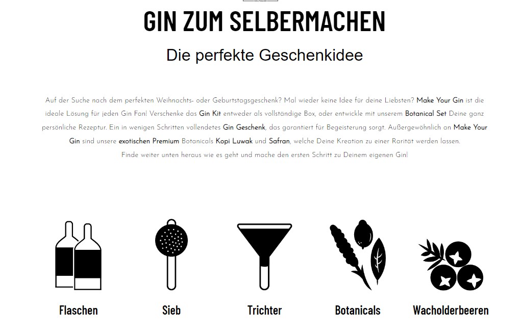 Make Your Gin Geschenkset - MEDITERRANE EDITION Gin zum Selbermachen - Botanicals + Bar Trichter + Anleitung mit Rezept
