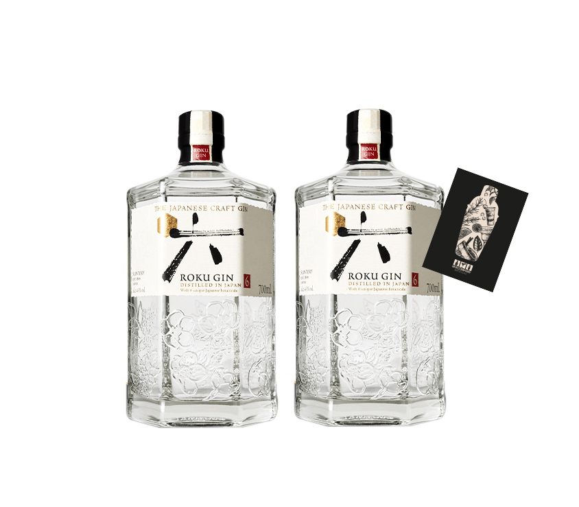 Roku Gin 2er Set Japanischer Gin Japanese Craft Gin 2x 0,7l 43% VOL- [Enthält Sulfite]