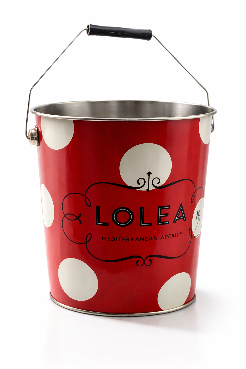 LOLEA Sangria Set N°2 Weiß – 0,75 L (7 % Vol) | Weißwein-Sangria aus Chardonnay & Macabeo | inkl. Metall-Kühler mit Henkel & 2 Ballongläsern | Premium Geschenkset- [Enthält Sulfite]