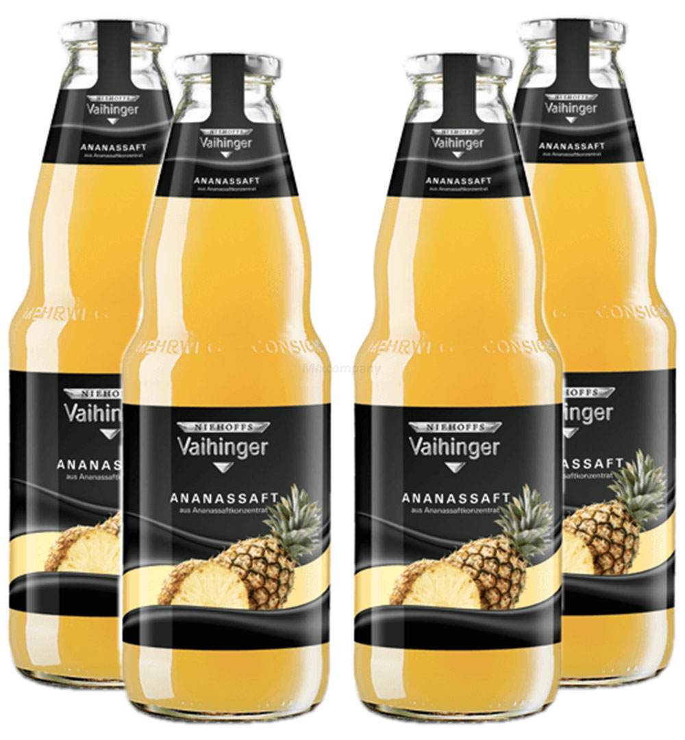 Niehoffs Vaihinger Ananassaft 1L TWO - 4er Set inkl. Pfand MEHRWEG