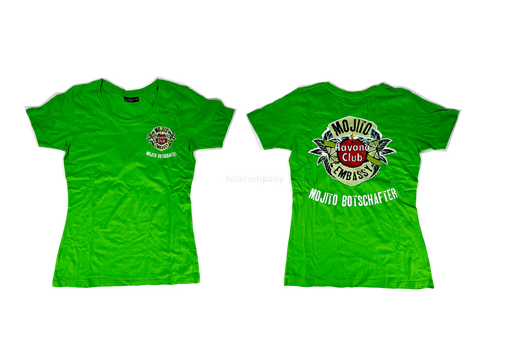 2x Havana Club T - shirt in Grün / Mojito Botschafter T shirt Damen S/M