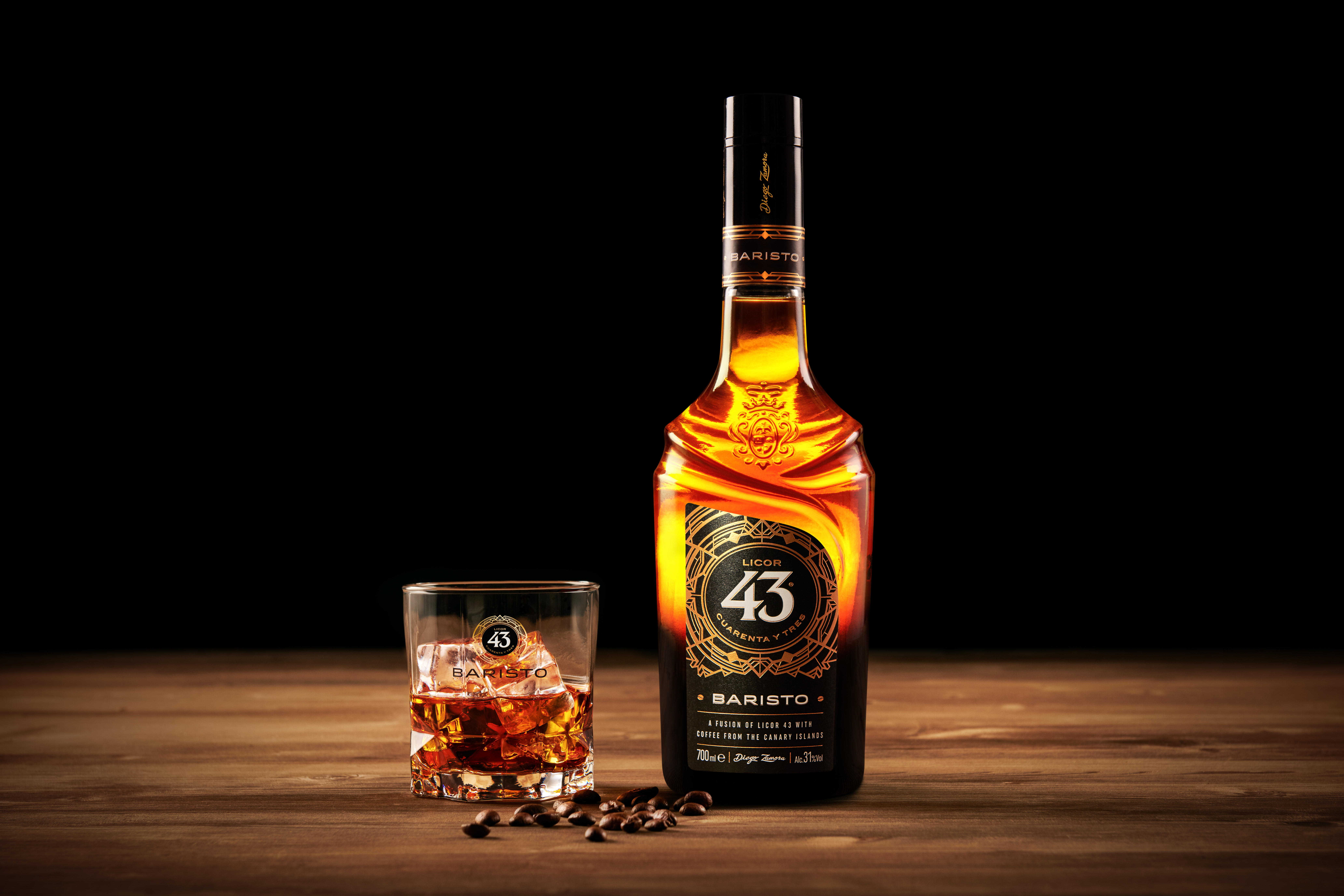 Licor 43 2er Set Baristo 2x 0,7L (31% Vol) Kaffeelikör Liquor Likör 43 Cuarenta y Tres einzigartigen Kaffee der Kanarischen Inseln mit Licor 43 Original - [Enthält Sulfite]