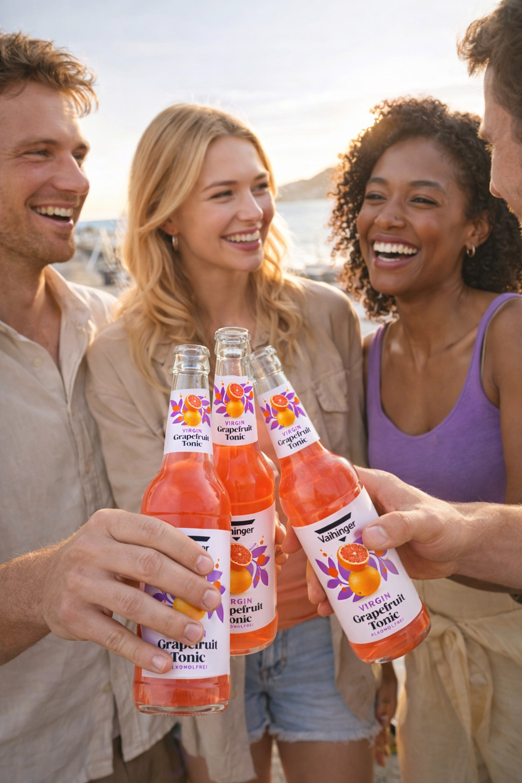 Vaihinger Virgin Grapefruit Tonic alkoholfrei – 12 × 0,33 l Glasflaschen – Erfrischendes Grapefruit-Tonic ohne Alkohol – inkl. Pfand EINWEG