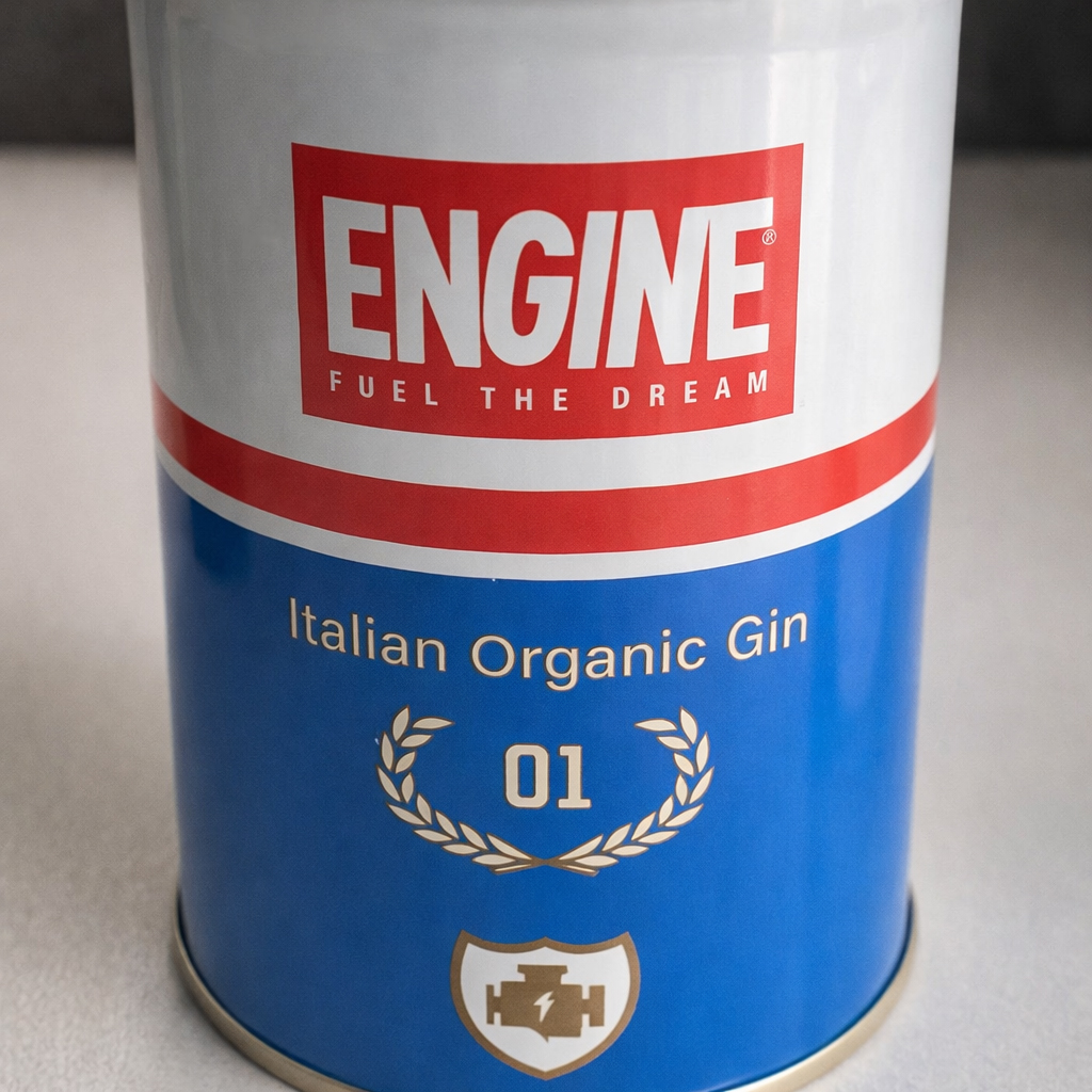 Engine Italian Organic Gin Becher – Original Design-Becher im ikonischen Kanister-Look
