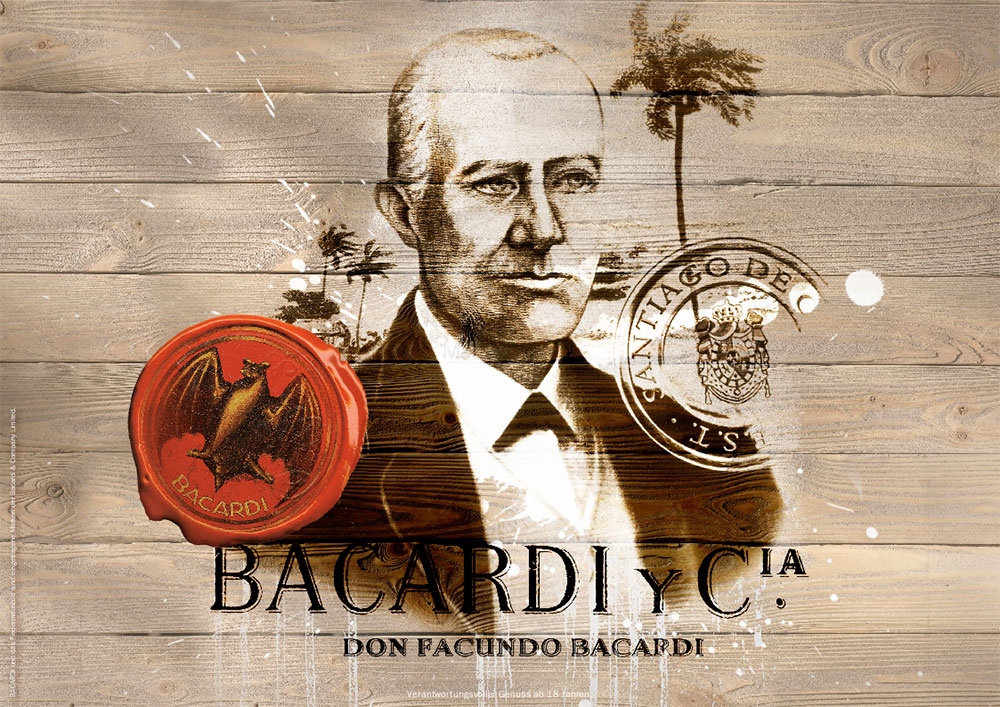 Bacardi Geschenkset - Bacardi Carta Negra Rum 0,7l 700ml (40% Vol) + 4er Set Gläser - Longdrink Glas- [Enthält Sulfite]