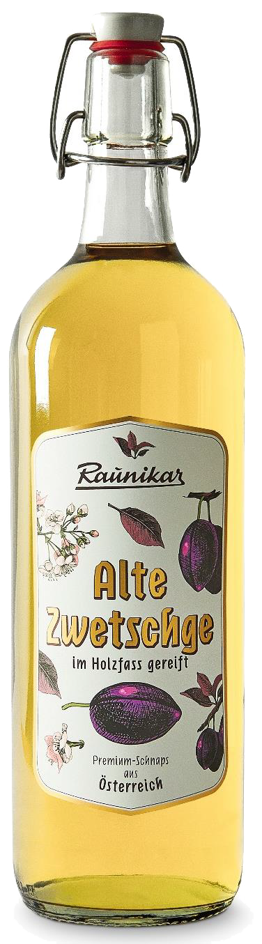 Raunikar Alte Zwetschge Schnaps 1L (38% Vol)- [Enthält Sulfite]