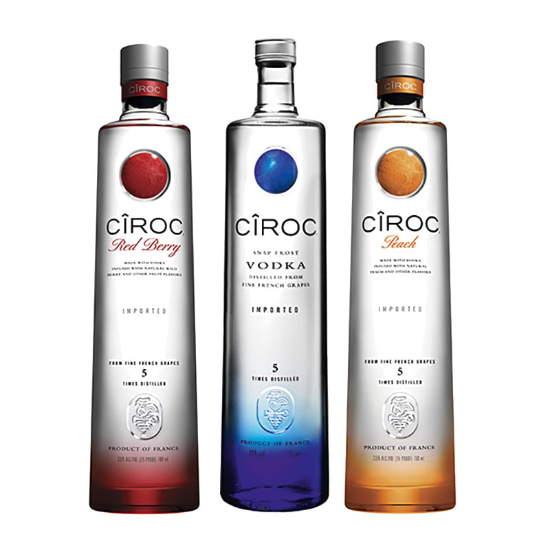 Ciroc Geschenkset Vodka 0,7L (40% Vol) mit 6 teiligem Barset von P Diddy / Sean Combs - [Enthält Sulfite]