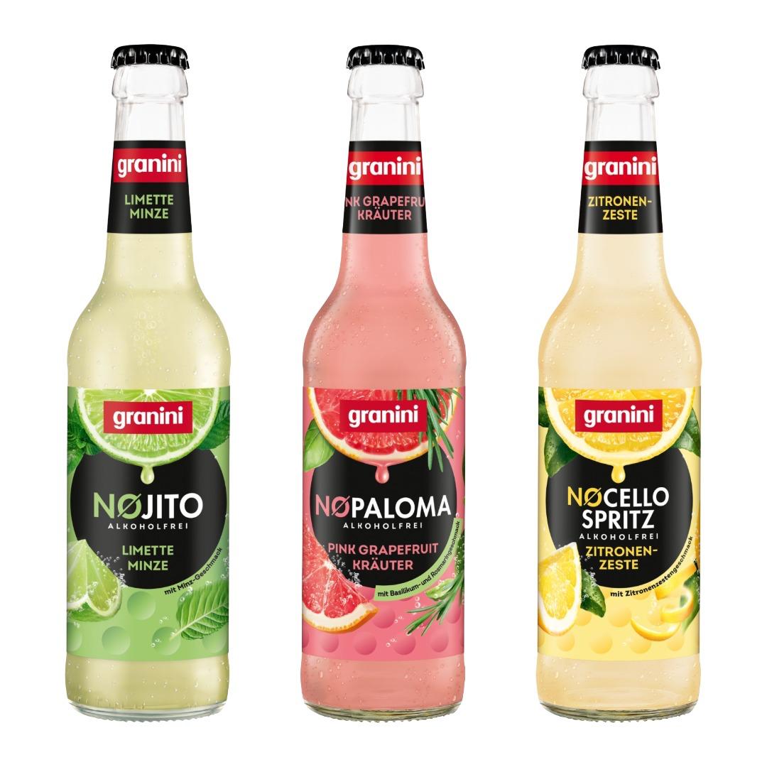 granini alkoholfreies Mocktail Mix Set 3x 0,33L – NØJITO, NØPALOMA & NØCELLO SPRITZ, inkl. Pfand MEHRWEG