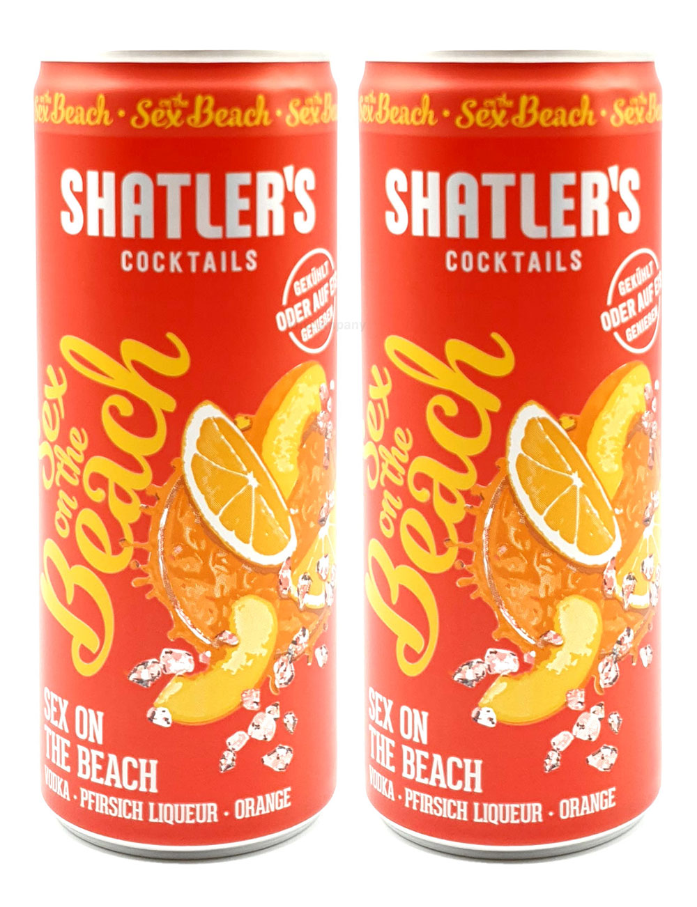 Shatlers Cocktail - 2er Set Shatlers Sex on the Beach 0,25L (10,1% Vol) inklusive Pfand EINWEG - Shatlers Cocktail - Ready to Go- [Enthält Sulfite]