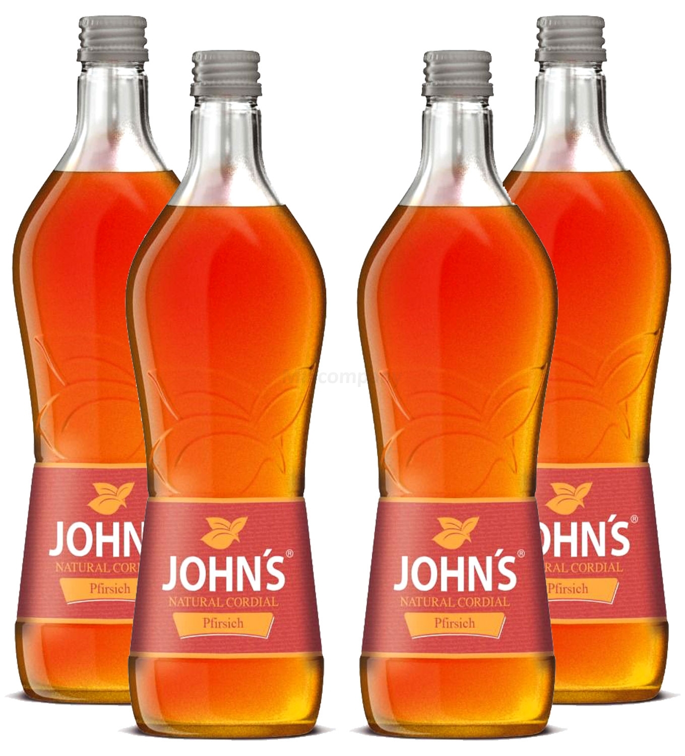 Johns Pfirsich Sirup für Cocktails 4x 0,7l = 2,8 Liter